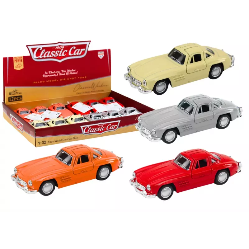 LEAN TOYS Classic Car 1:32 Metal Opening Doors Drive