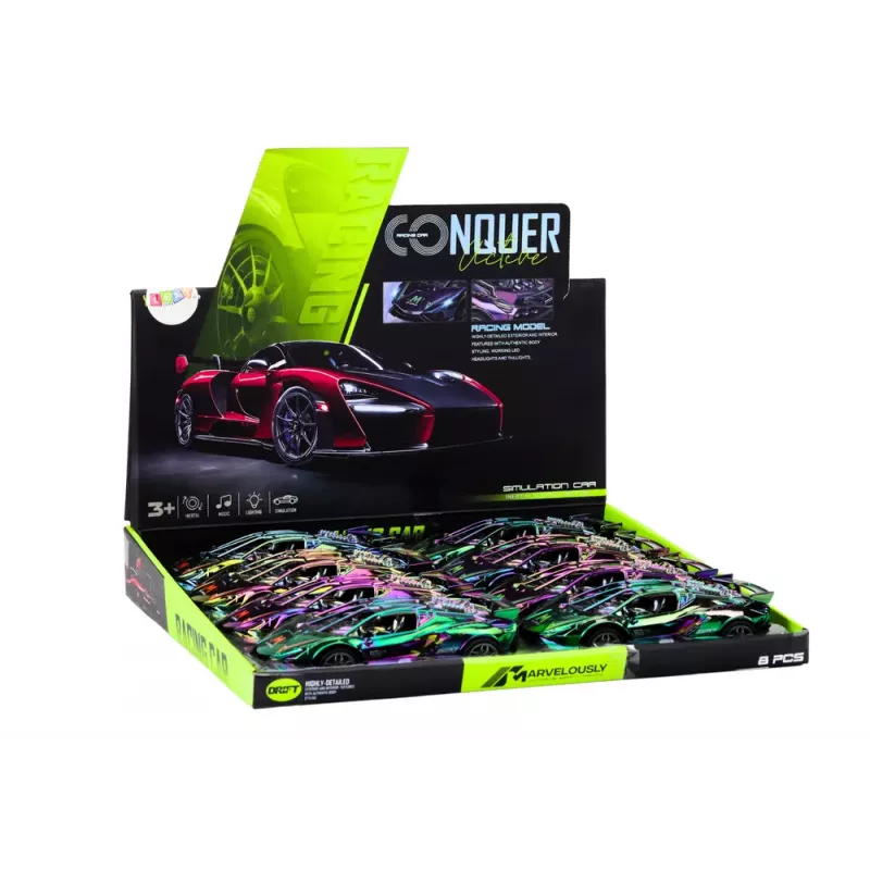 LEAN TOYS Sportwagen Lichter Geräusche Farbwechsel Chamäleon