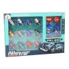 LEAN TOYS Set mit 12 Spielzeugautos, Antriebsflugzeugen, 5cm Verkehrsschildern