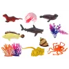 LEAN TOYS Ei mit Meeresbewohnern, Pflanzen und Oktopus-Figuren - 26-teiliges Set