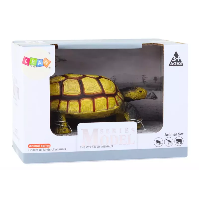 LEAN TOYS Sammelfigur Schildkröte Reptil Beige und Braun D