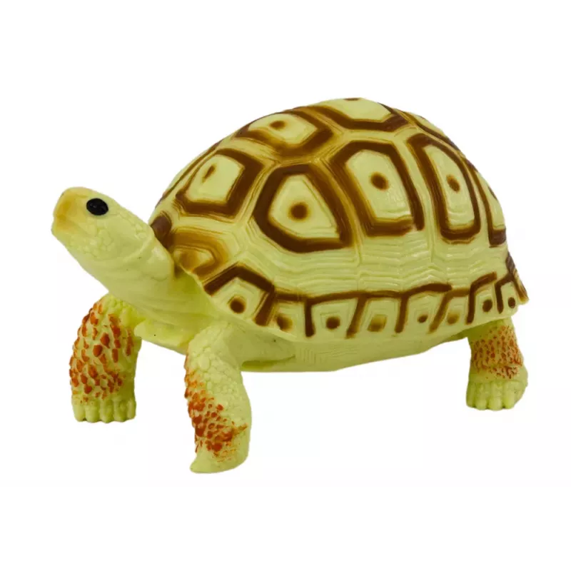 LEAN TOYS Sammelfigur Schildkröte Reptil Hellgelb Braun
