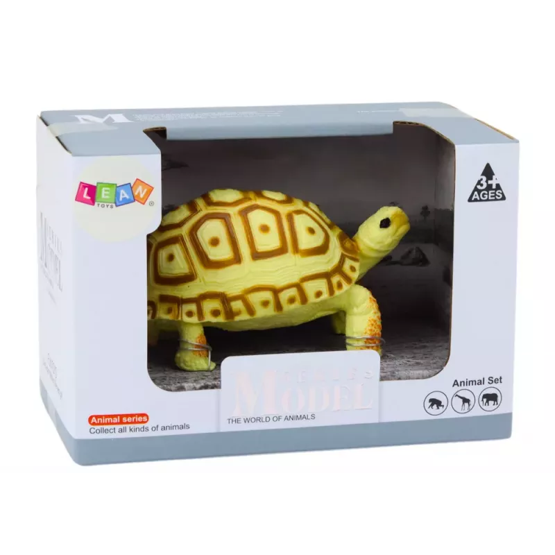 LEAN TOYS Sammelfigur Schildkröte Reptil Hellgelb Braun