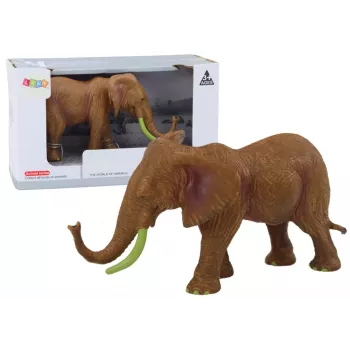 LEAN TOYS Sammelfigur Afrikanischer Elefant Safari Braun