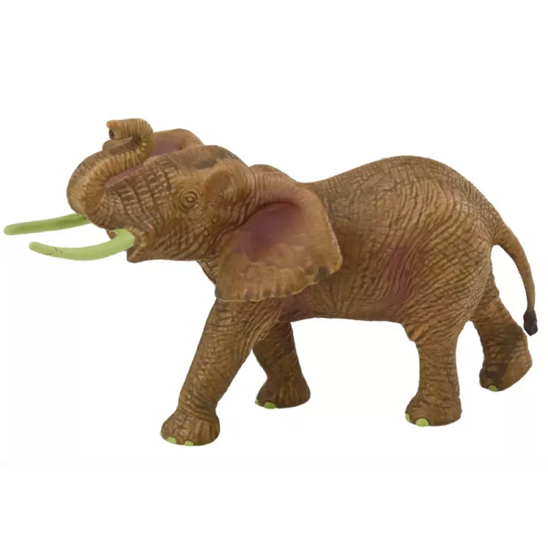 LEAN TOYS Sammelfigur Afrikanischer Elefant mit erhobenem Rüssel Safari