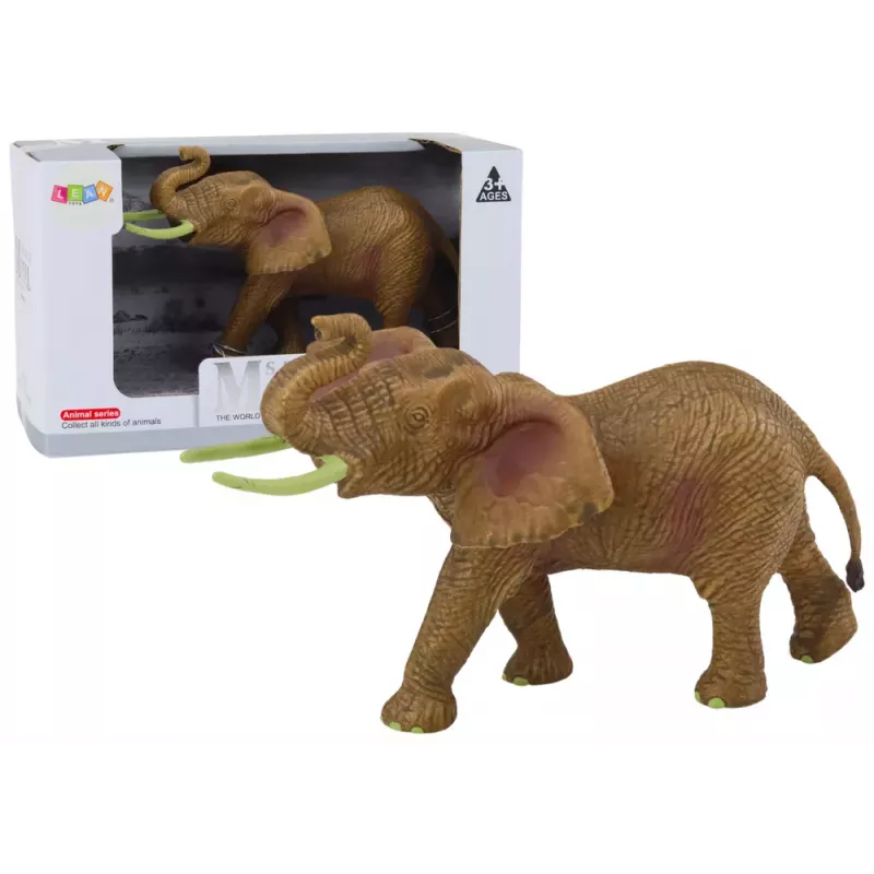 LEAN TOYS Sammelfigur Afrikanischer Elefant mit erhobenem Rüssel Safari