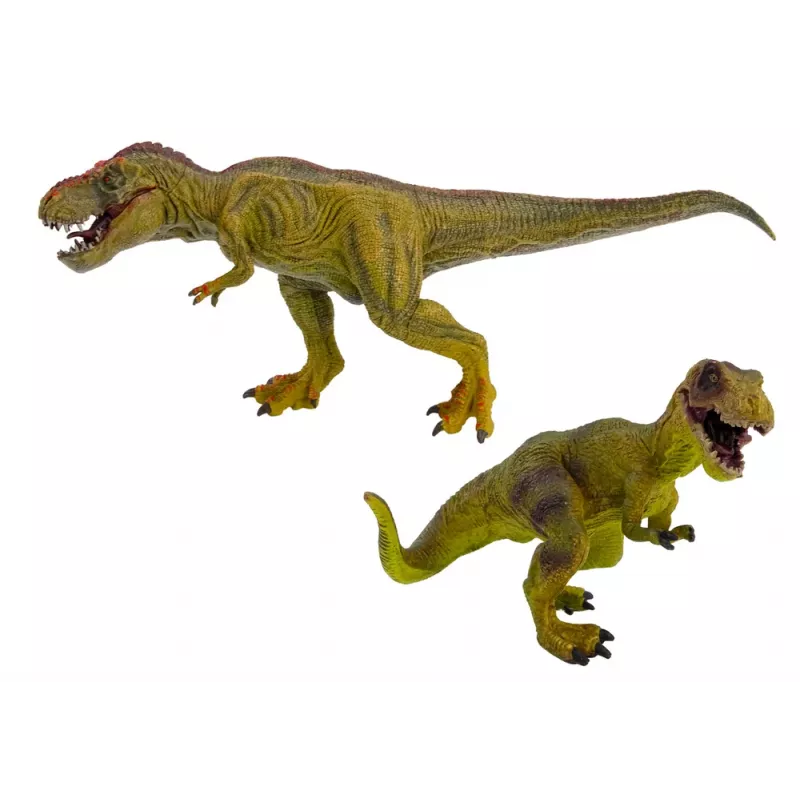 LEAN TOYS Dinosaurierfiguren-Set Tyrannosaurus mit kleiner realistischer Figur, 2 Stk.