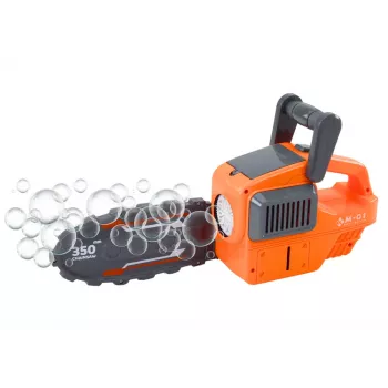 LEAN TOYS Seifenblasenmaschine Kettensäge Orange