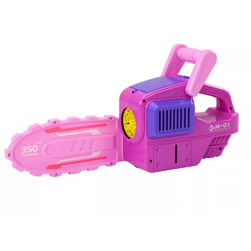 LEAN TOYS Seifenblasenmaschine Kettensäge Pink