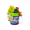 LEAN TOYS Sand Bucket Set with Shower Watering Can and Molds Dinosaurs Set