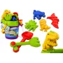LEAN TOYS Sand Bucket Set with Shower Watering Can and Molds Dinosaurs Set