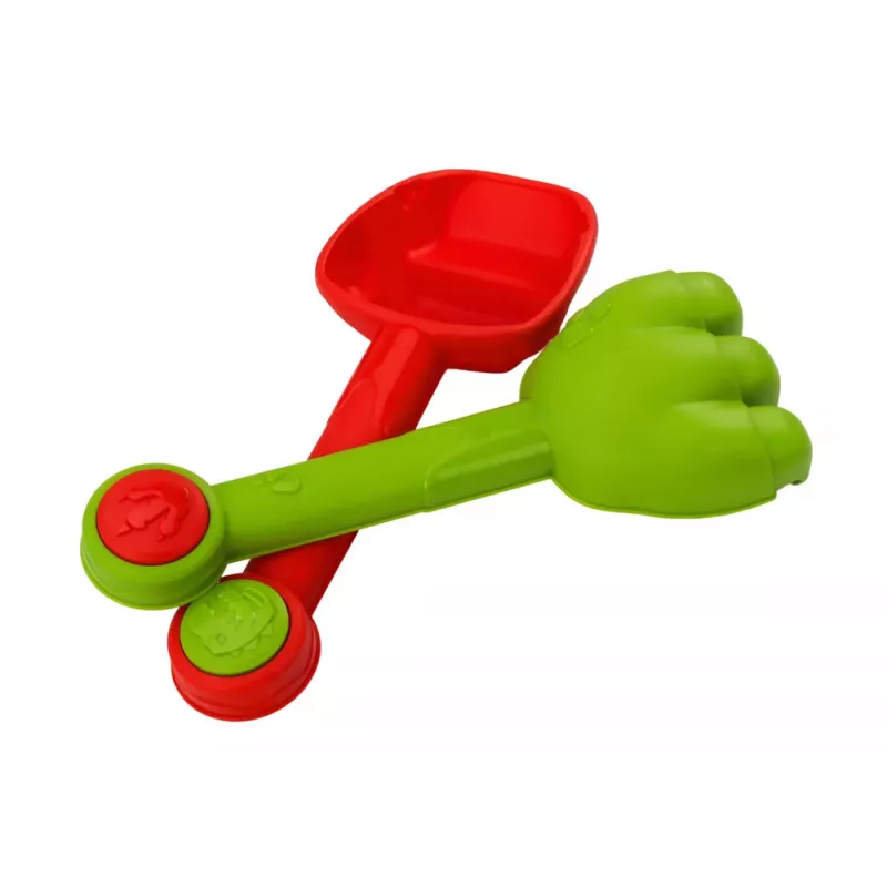 LEAN TOYS Dinosaurier Sandspielset - Mühle, Trichter, Spatel, Rechen, Gießkanne, Förmchen