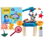 LEAN TOYS Multifunktionstisch 4in1 Bauklötze Angeln Malen Blau