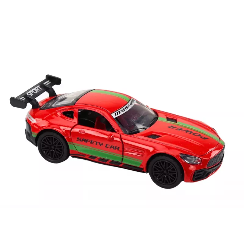 LEAN TOYS Sportwagen 1:32 Actionfigur Spoiler Metall Rot Sounds