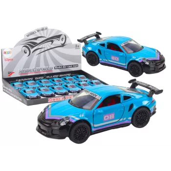 LEAN TOYS Auto Sportwagen 1:32 Friction Drive Metall Türkis