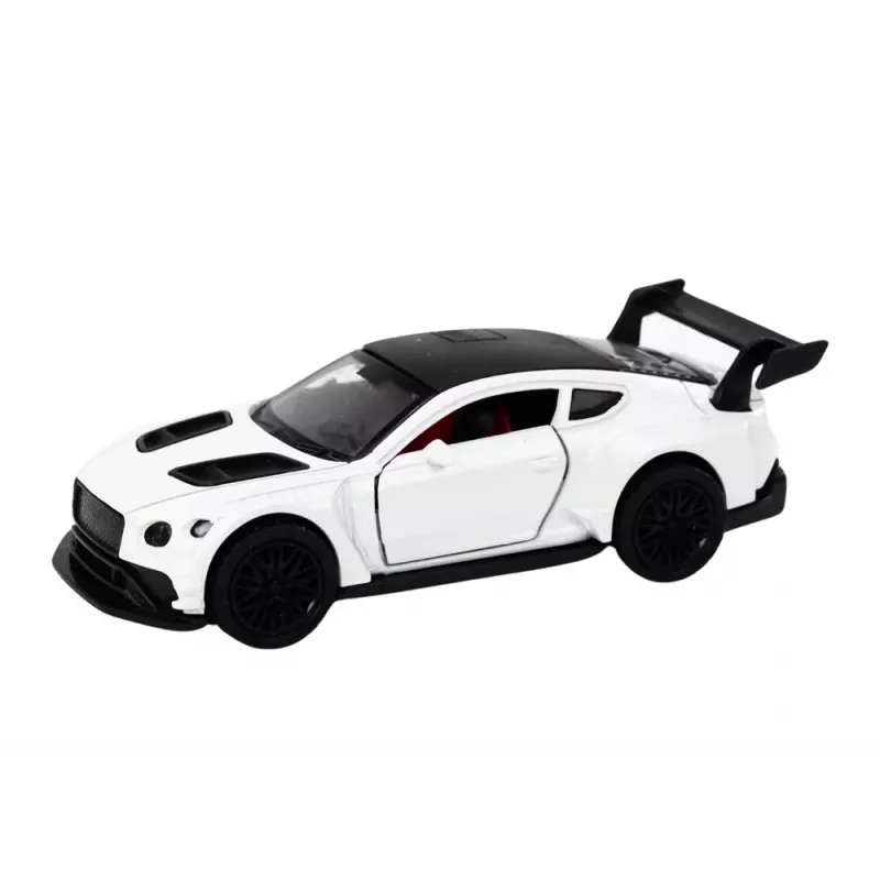 LEAN TOYS Auto Sportwagen 1:32 Reibungsantrieb Perlenweiß