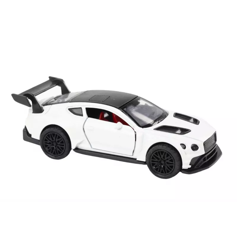 LEAN TOYS Auto Sportwagen 1:32 Reibungsantrieb Perlenweiß
