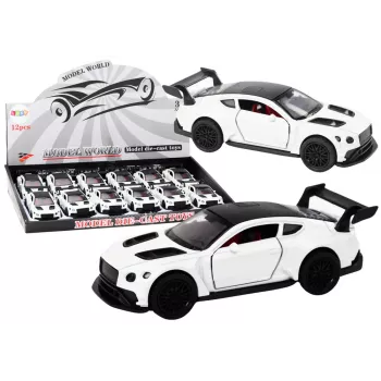 LEAN TOYS Auto Sportwagen 1:32 Reibungsantrieb Perlenweiß