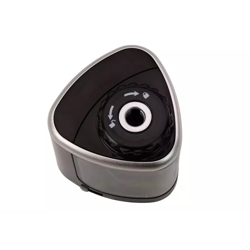 LEAN Elektrospitzer, schwarzer Anspitzer für Buntstifte und Bleistifte 6-8 mm