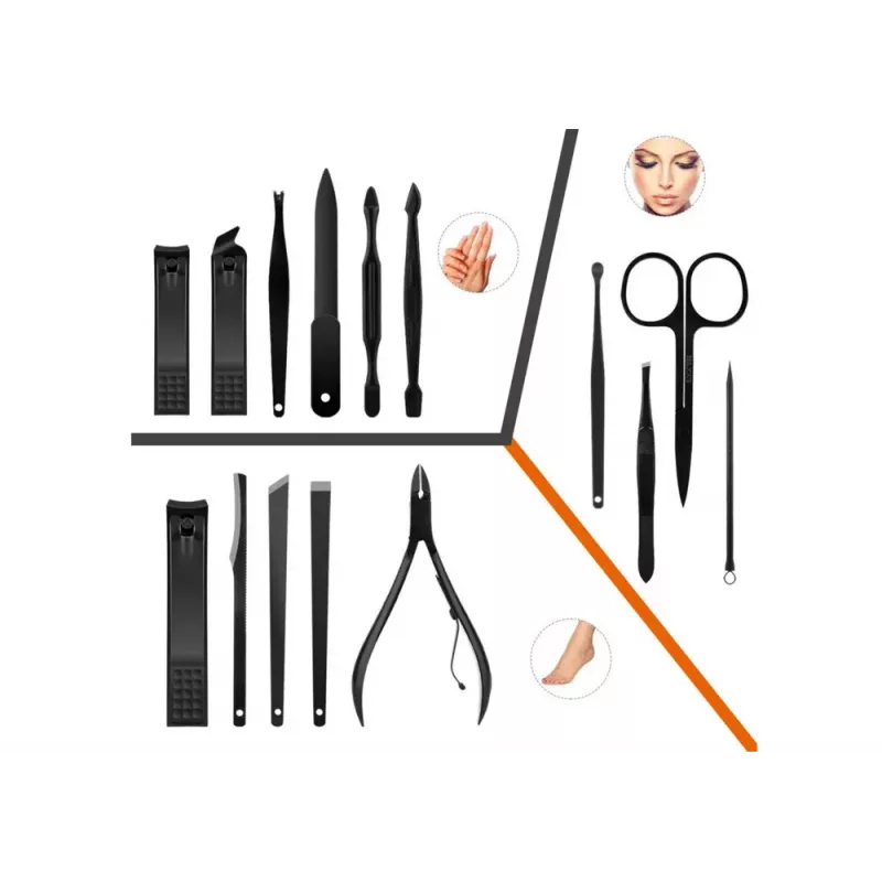 LEAN Elegant Nagel- und Nagelhautpflege-Werkzeugset - 15-teilig