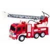 LEAN TOYS Feuerwehrauto mit Ausleger 1:16 Lichter Geräusche Wasser Antrieb Rot