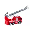 LEAN TOYS Feuerwehrauto mit Ausleger 1:16 Lichter Geräusche Wasser Antrieb Rot