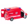 LEAN TOYS Feuerwehrauto mit Lichtern, Geräuschen, öffnenden Türen, Fernsteuerung Rot