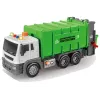 LEAN TOYS Müllwagen mit Reibungsantrieb, Soundeffekte, Grün, 1:16, Sortierung