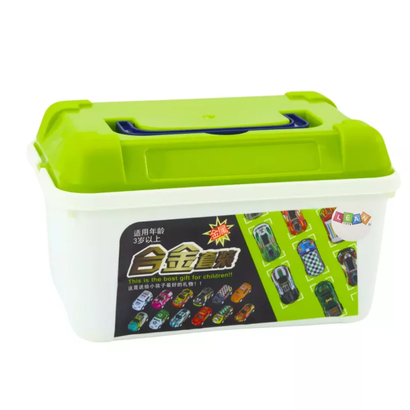 LEAN TOYS Federn-Set im Koffer, 30 Stück, Cars