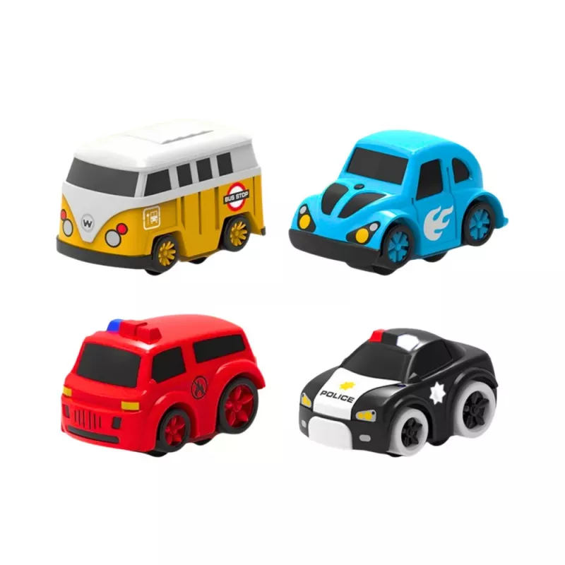 LEAN TOYS Hindernisparcours Interaktives Parkhaus für Kinder mit vier Autos