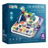 LEAN TOYS Hindernisparcours Interaktives Parkhaus für Kinder mit vier Autos