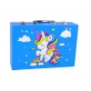 LEAN TOYS Großes Kunstset im Koffer 145 Teile Einhorn