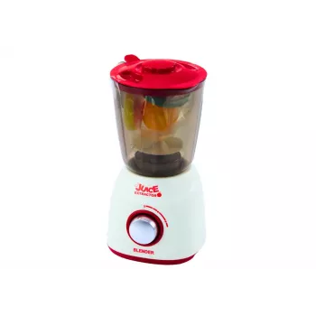 LEAN TOYS Mixer für Kinder mit rotierenden Lichtern, Soundeffekten und 3 Spielobst