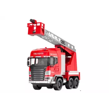 LEAN TOYS Feuerwehrauto mit Ausleger und Fernsteuerung RC Sprühlichter