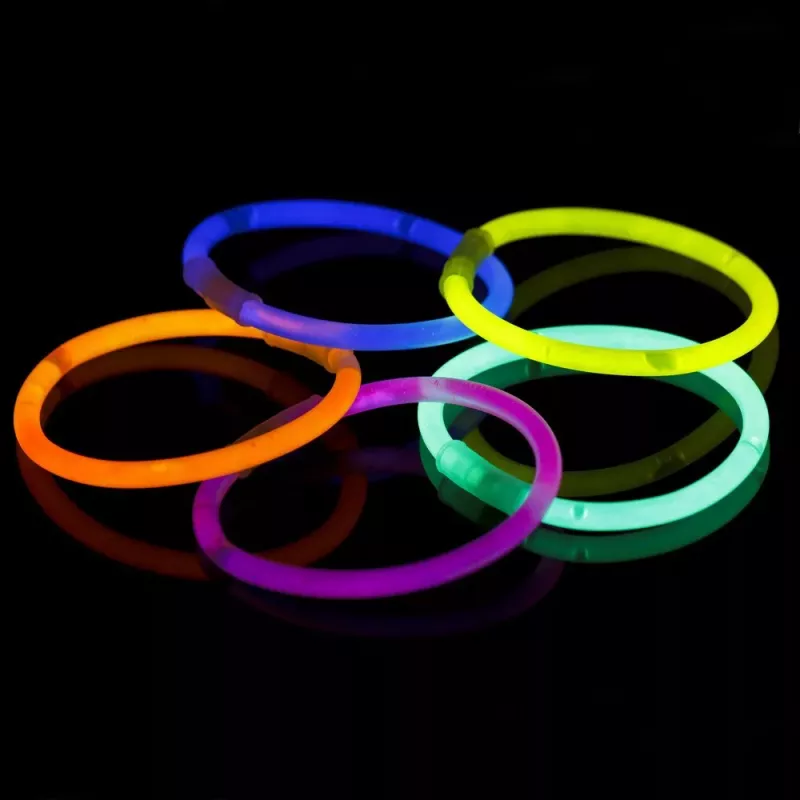 LEAN TOYS Leuchtende Stirnbänder 100 Stück Mehrfarben Glow In The Dark