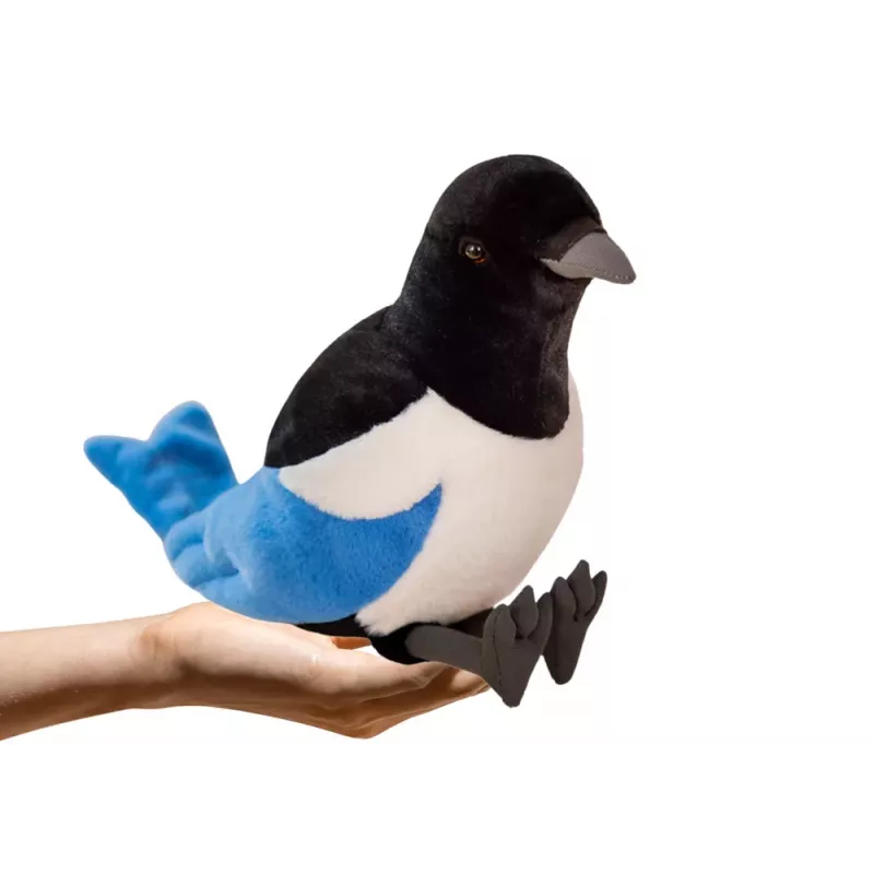 LEAN TOYS Plüsch-Maskottchen Eurasische Elster Blau 30 cm