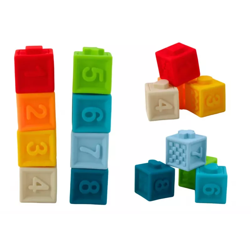 LEAN TOYS Weiche pädagogische Badebausteine 20 Teile Tiere Formen
