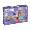 LEAN TOYS Soft Rubber Educational Blocks Animals Numbers Patterns Colorful 27 pcs.