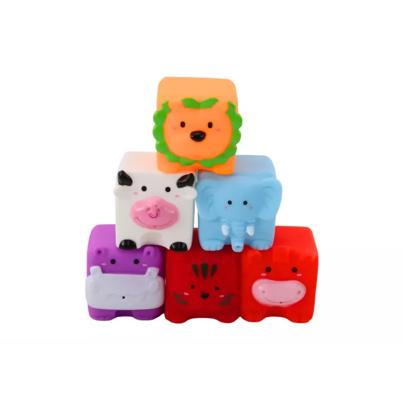 LEAN TOYS Weiche pädagogische Badebausteine Tiere