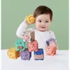 LEAN TOYS Soft Educational Blocks Animals Numbers Letters Colorful 12 Pcs