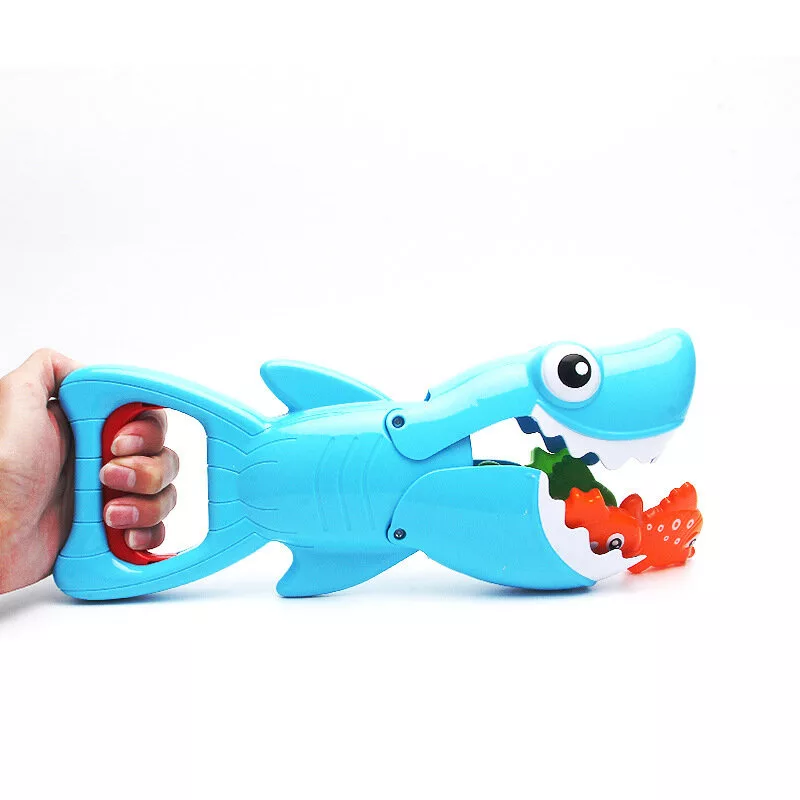 LEAN TOYS Badespielset Shark Fish Hunter Blau