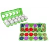 LEAN TOYS Pädagogisches Eiersortier-Set Dinosaurier Puzzle 12 Teile