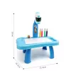 LEAN TOYS Mini Projektor Roboter Tisch 2in1 Zubehör Blau
