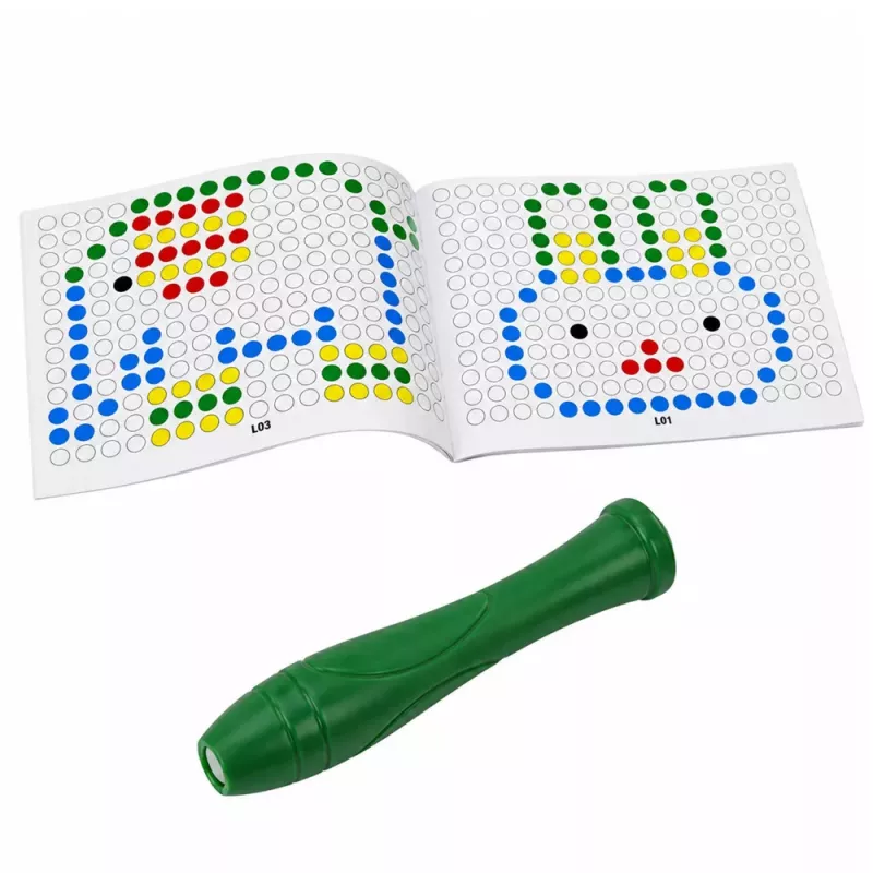 LEAN TOYS Pädagogisches Magnetbrett Dinosaurier-Pad-Puzzle Grün