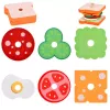 LEAN TOYS Sandwich Holz 8 El Karten mit Rezepten 10 Stk