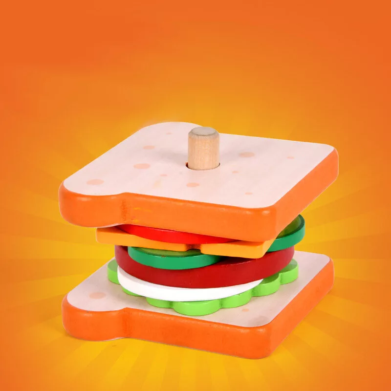 LEAN TOYS Sandwich Holz 8 El Karten mit Rezepten 10 Stk