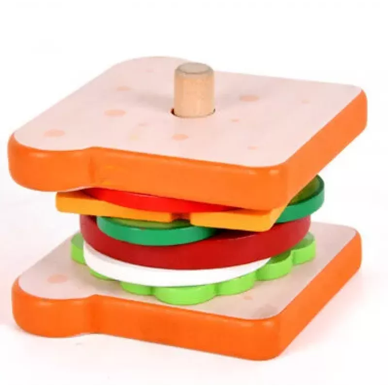 LEAN TOYS Sandwich Holz 8 El Karten mit Rezepten 10 Stk