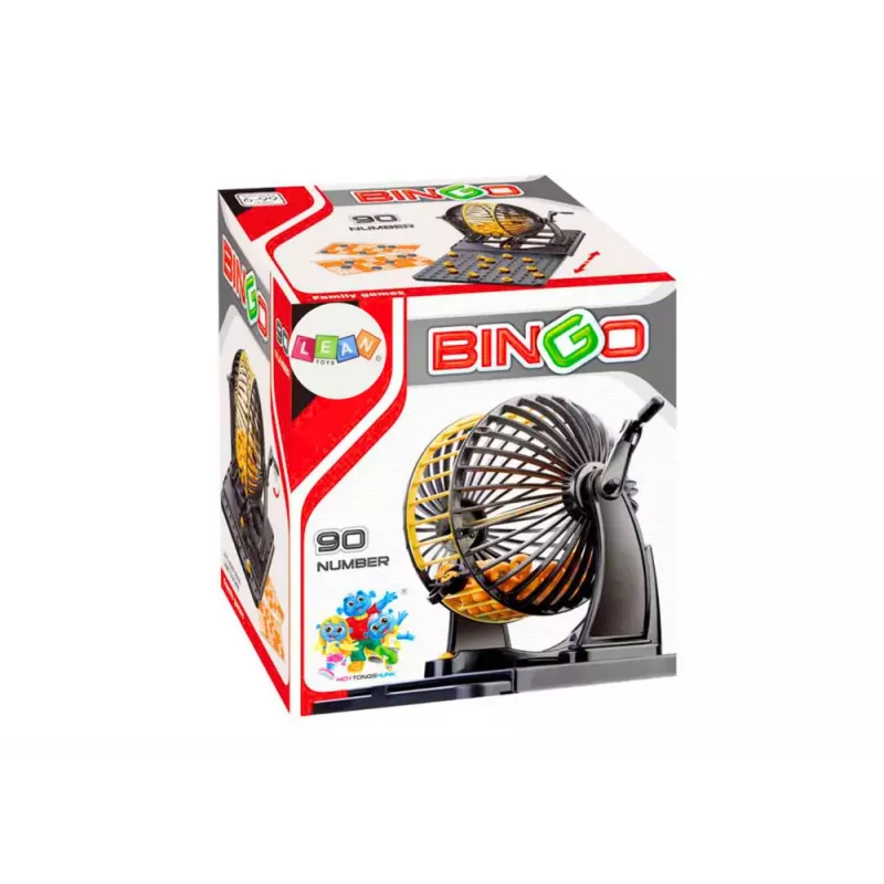 LEAN TOYS Familien-Partyspiel Bingo Lotto Ziehungsmaschine