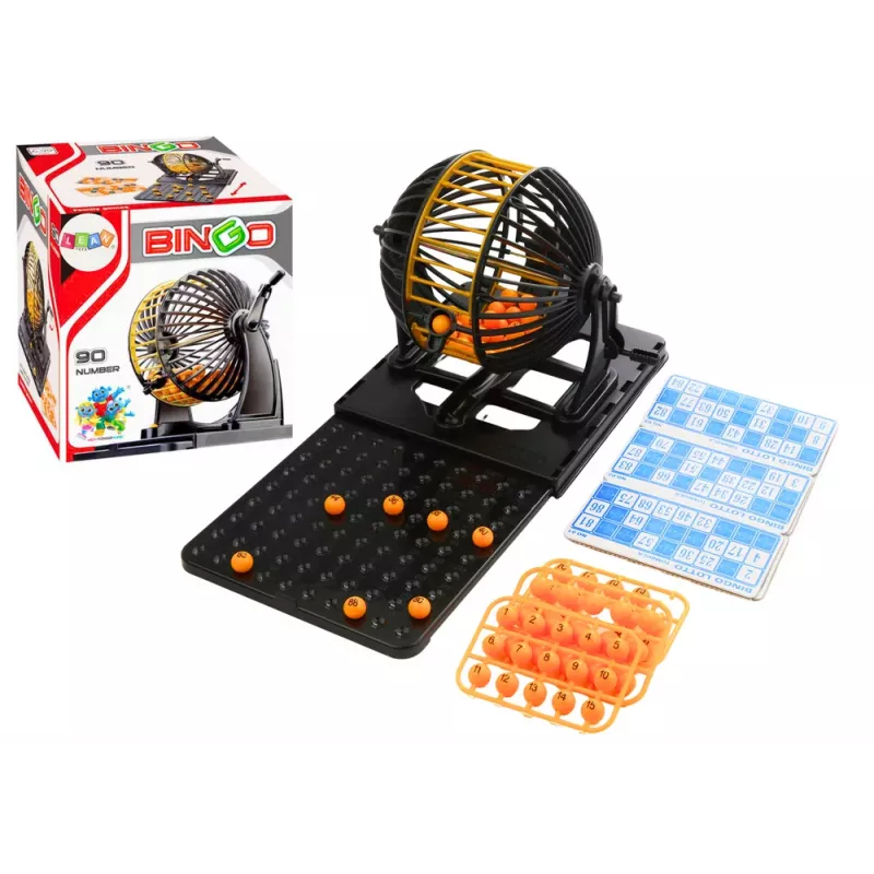 LEAN TOYS Familien-Partyspiel Bingo Lotto Ziehungsmaschine
