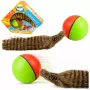 LEAN TOYS Ball mit flauschigem Frettchenschwanz interaktives Badspielzeug